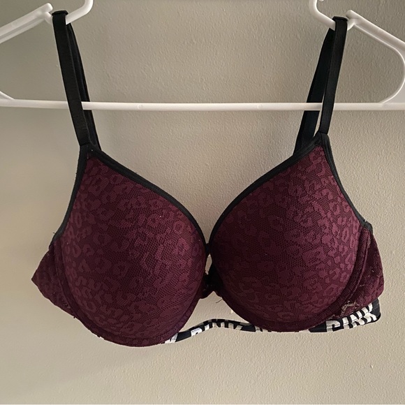 Dark red (burgundy) Victoria’s Secret PINK bra - Picture 1 of 6